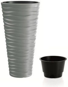 Prosperplast SAND SLIM virágcserép szürke 34,9 cm