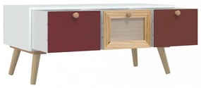 szerelt fa dohányzóasztal fiókokkal 80 x 40 x 35,5 cm