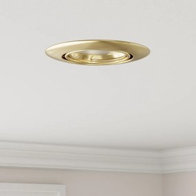 Beépített Spotlámpák 12 db Kerek GU10 Arany Ø90 mm Acél