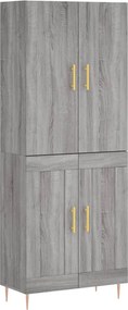 vidaXL szürke sonoma szerelt fa magasszekrény 69,5 x 34 x 180 cm