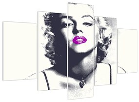 Marilyn Monroe képe - lila ajkú (150x105 cm)