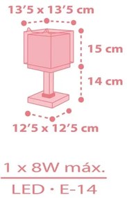 Dalber 64581N - LED gyereklámpa LITTLE FOX 1xG4/4W/230V rózsaszín