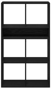 könyvszekrény fekete 66x31x112 cm szerelt fa