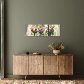 Kép - Csokor az ablaknál (órával) (90x30 cm)