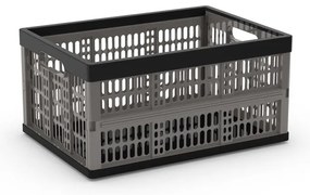Szürke műanyag tárolódoboz 47,5x34,5x23,5 cm Folding Crate – KIS