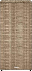 vidaXL bézs polyrattan kerti tárolószekrény 50 x 55 x 115 cm