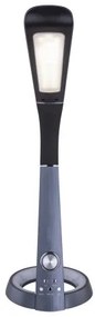 Globo 58376B Asztali lámpa fekete flexibilis szárral. USB csatlakozás, RGB színváltó funkció. MxSzxH:343x183x640, tartozék: 1xLED 8W 230V, 45-460lm, Színhőmérséklet váltás 4000/6500/3000K