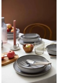 12 darabos étkészlet szürke/porcelán