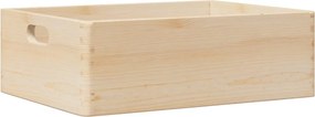 vidaXL Fa doboz fogantyúkkal 40x30x13 cm tömör fa fenyő