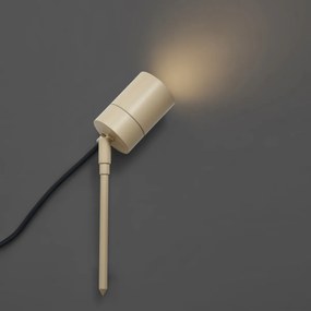 Krémszínű leszúrható spotlámpa GU10 50mm állítható IP44 kábellel és dugóval - Solo