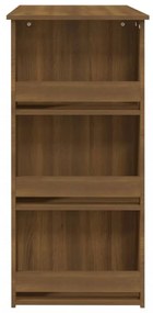barna tölgy színű bárasztal tárolópolccal 102 x 50 x 103,5 cm
