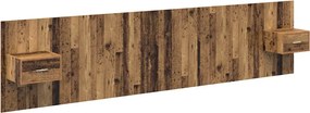 vidaXL Fejtámla Szekrénnyel fiókkal fejtámlával 3 pcs Öreg fa Faanyag