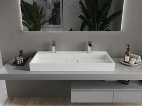 Mexen Ava asztali mosdó üvegből 2/O 100 x 46 cm, fehér - 23011002