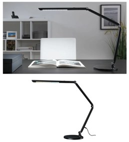 Paulmann 78912 LED Desk FlexBar asztali lámpa, 3-lépéses-dimmelés, fekete, 3000K-6500K változtatható, beépített LED, 1050 lm, IP20