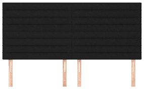 4 db fekete szövet fejtámla 80 x 5 x 78/88 cm