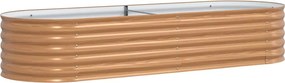 vidaXL Emelt Ágy Barna 240 x 80 x 44 cm Acél