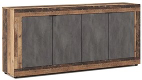 RUNEA komód sötétbarna/antracit