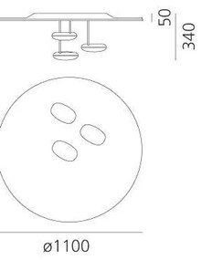 Artemide 1474110A - LED Dimmelhető mennyezeti lámpa DROPLET LED/87W/230V 3000K