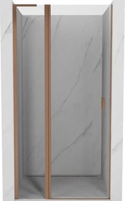 Mexen Mist L nyíló zuhanyajtó 110 cm, átlátszó, szálcsiszolt réz - 8A4L-110-000-65-00