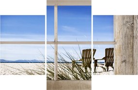 Kép - A strandra néző ablak (90x60 cm)