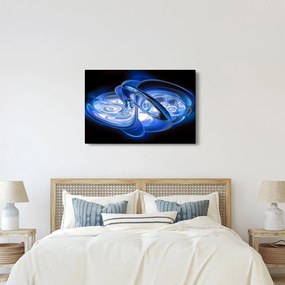 Kék absztrakt kép (90x60 cm)