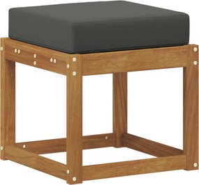 vidaXL Székpad Természetes és antracit 43 x 43 x 37 cm Tömör Akácfa