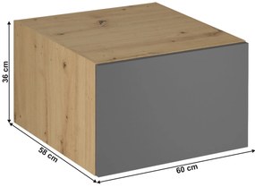 Felső konyhaszekrény N60 Langari (artisan tölgy + matt szürke). 1016910