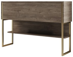 Komód Luxe - Gold, Walnut