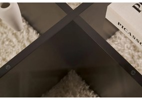 Aeris Black konferenciaasztal sötét üveggel