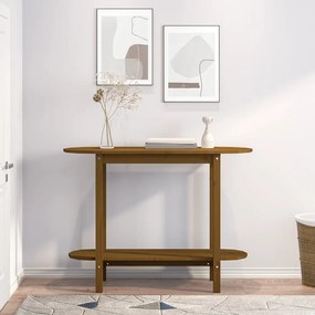 Mézbarna tömör fenyőfa tálalóasztal 110x40x80 cm