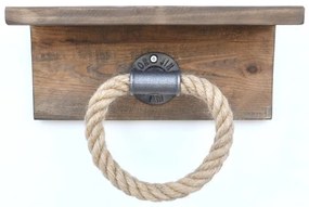 Törölközőtartó polccal BORURAF 14x30 cm fenyő