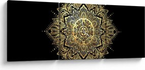 Kép - Mandala gazdagság (órával) (90x30 cm)