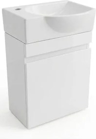 Naturel Verona Fürdőszobaszekrény mosdóval 40x53,2x22 cm fehér fényes VERONA40BLBL
