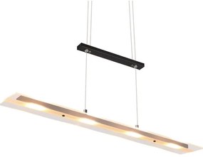 Fekete LED függőlámpa üveg búrával Milos – Trio