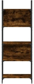 5 szintes füstös tölgy szerelt fa könyvespolc 60,5x24x166,5 cm