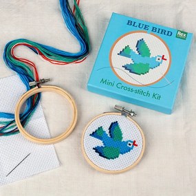 Kreatív készlet Cross-stitch Kit Blue Bird – Rex London