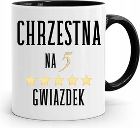 Keresztelői Bögre Fekete Ajándék fényképes nyomattal