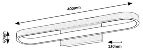 Rabalux 75055 - ODRAN LED fürdőszobai tükörvilágítás, 15W, 230V, IP44, 40 cm