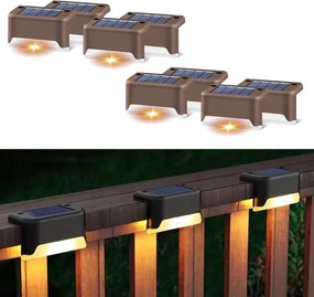 Sarok Solar Lámpa Panel 8 Db teraszra, kertbe, lépcsőre alkonyatérzékelővel