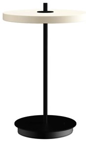 Fekete-fehér fém LED asztali lámpa fém búrával (magasság 31 cm) Asteria Move – UMAGE