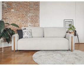 Bézs kordbársony kinyitható-tárolóhelyes kanapé 244 cm Arcadova – ELTAP