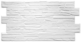 3D PVC falpanel White Stone Slate - fehér Kvarcit