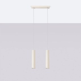 Krémszínű függőlámpa Castro – Sollux