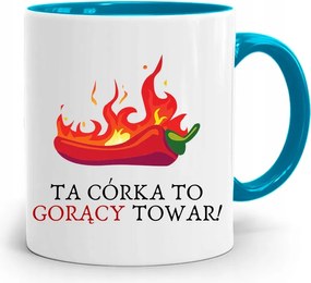 Kék Bögre Lányának Forró Áru Ajándék fényképes nyomtatással