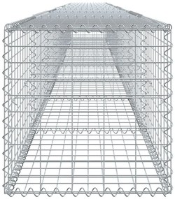 horganyzott vas gabion kosár fedéllel 800 x 50 x 50 cm