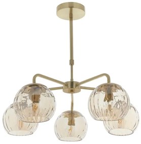 Endon 91969 - Rúdon függő csillár DIMPLE 5xE14/7W/230V arany