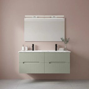 Trent Fürdőszobabútor 120 cm kerámia mosdóval tükörrel 60x120 cm zöld