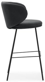 Sötétszürke bárszék szett 2 db-os (ülésmagasság 65 cm) Rush – Marckeric