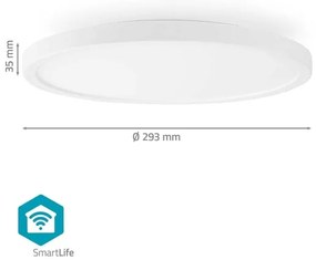 Nedis WIFILAC31WT - LED RGBW Dimmelhető lámpa LED/18W/230V 2700-6500K Wi-Fi