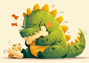 Poszter 35x25cm Bájos dinoszaurusz
